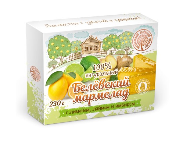№2 Мармелад белевский "Лимон-лайм-имбирь" 230г  в Брянске