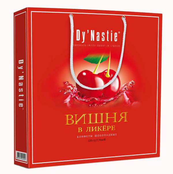 №3 Династия Сумка Конфеты "Вишня в ликере", 220г  в Брянске