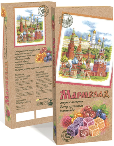 Сладарт Мармелад Ассорти ягодное в сахарной пудре, 200г    в Брянске